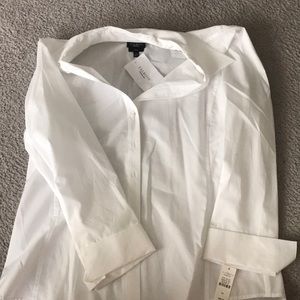 Talbots white button down blouse